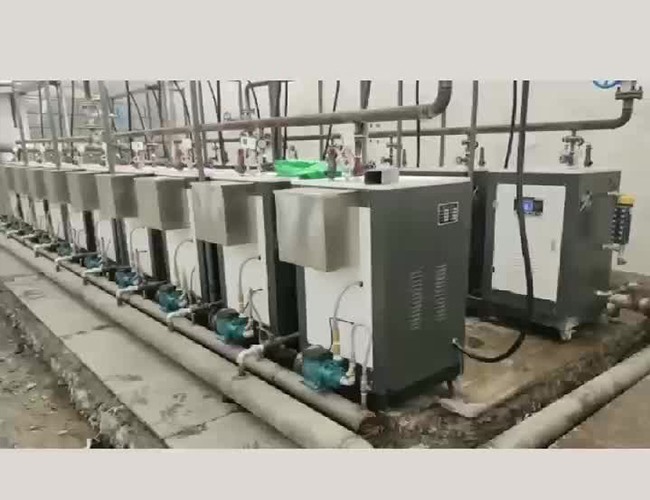 煙臺做紡紗客戶用6組360千瓦電加熱并聯(lián)機組替換3噸燃氣鍋爐配套漿紗桶，定型機等設(shè)備安裝調(diào)試完成